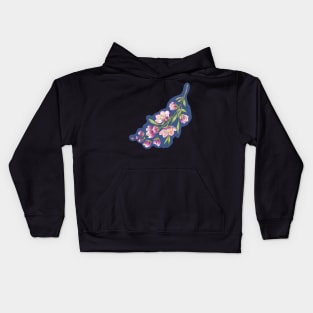 Blossoming cherry branch Kids Hoodie